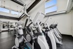 Gym is equipped with a weight rack, lifting setup, treadmills, elliptical & more